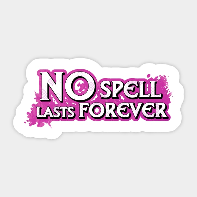 No Spell Lasts Forever Logo Sticker by Killer Tater Tots Comics